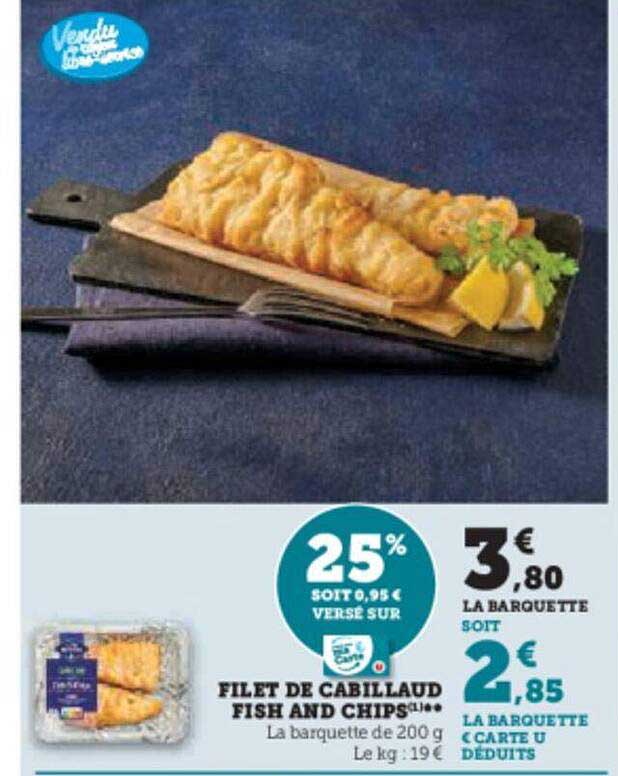 filet de cabillaud fish and chips