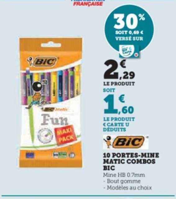 10 Portes-mine Matic Combos Bic
