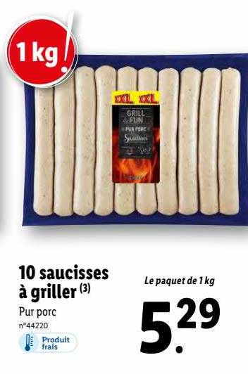 10 Saucisses à Griller