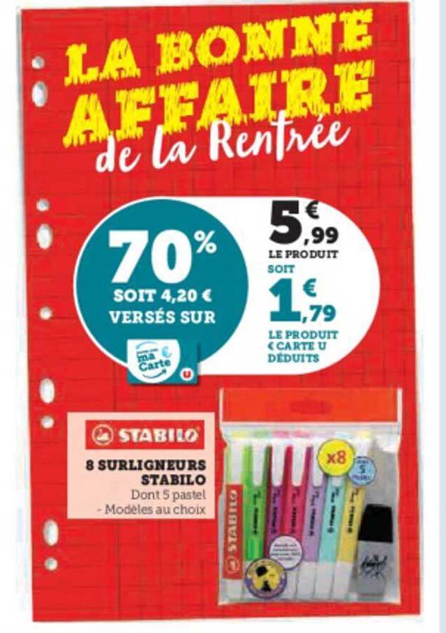 8 Surligneurs Stabilo