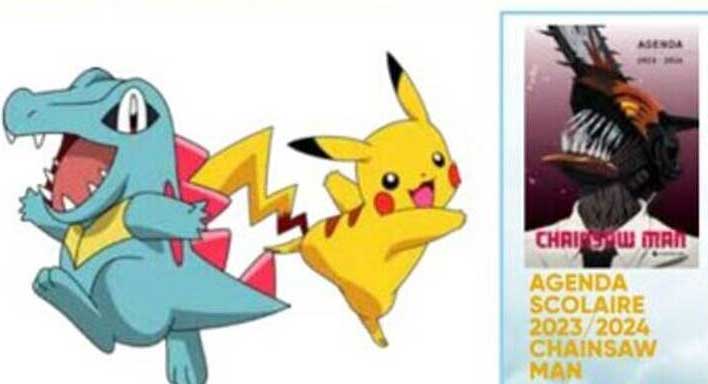 agenda scolaire 2023/2024 chainsaw man