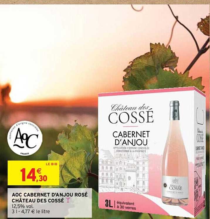 Aoc Cabernet D'anjou Rosé Château Des Cossé