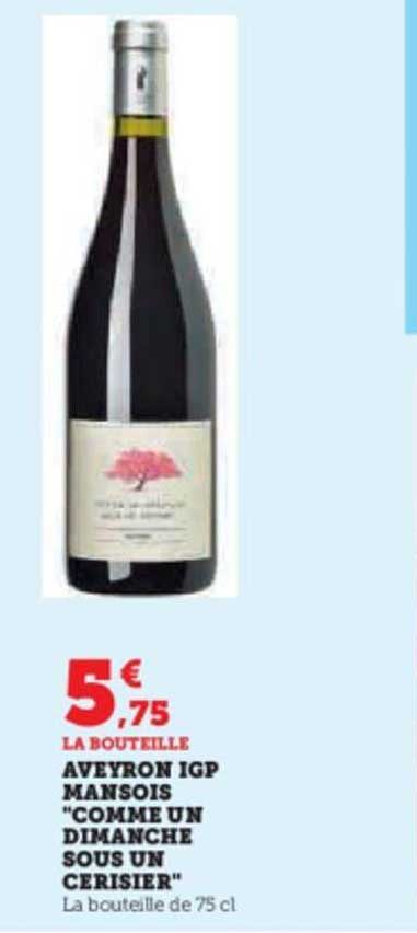 aveyron igp mansois "comme un dimanche sous un cerisier