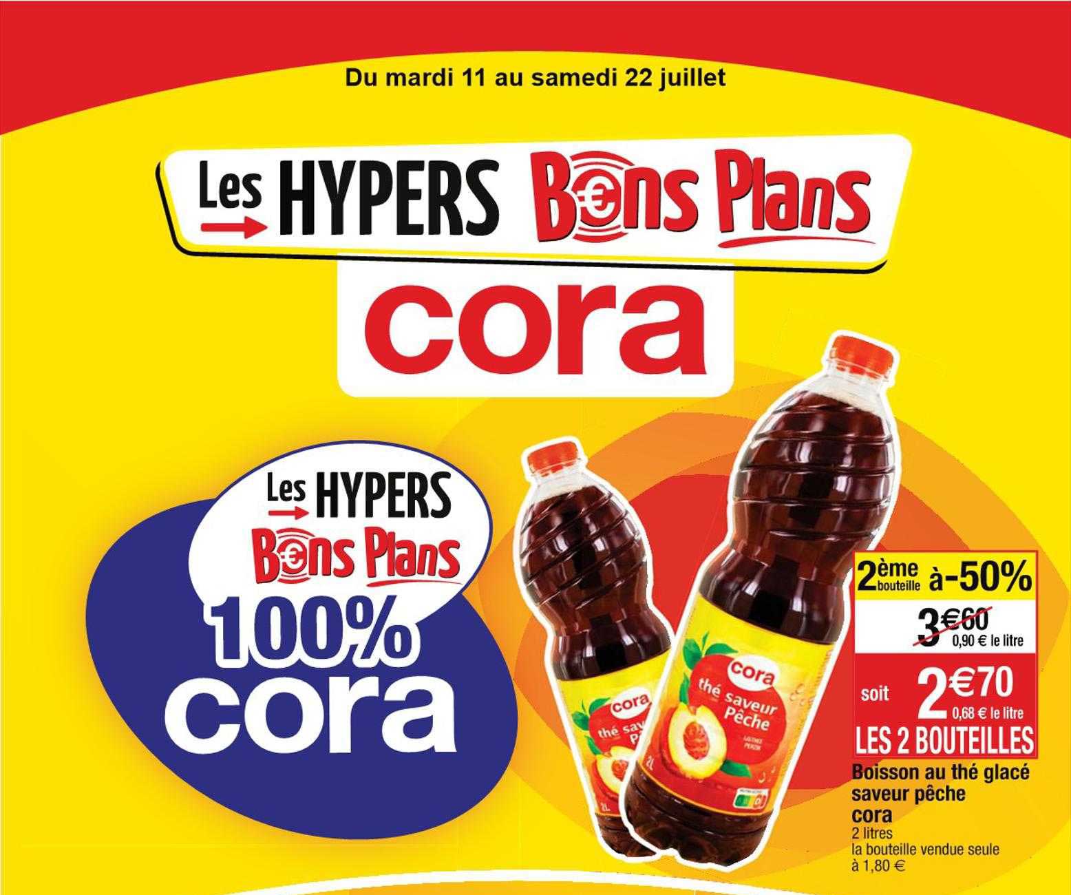 Boisson Au Thé Glacé Saveur Pêche Cora