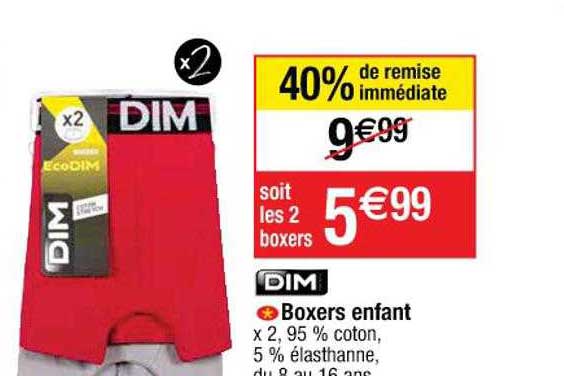Boxers Enfant Dim