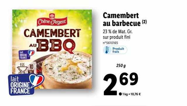 camembert au barbecue chêne d'argent