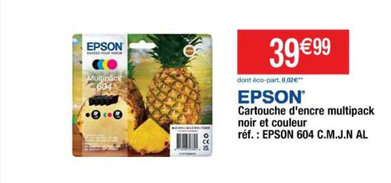 cartouche d'encre multipack noir et couleur epson