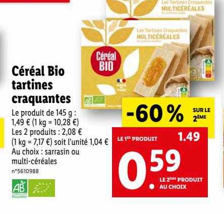 Céréal Bio Tartines Craquantes