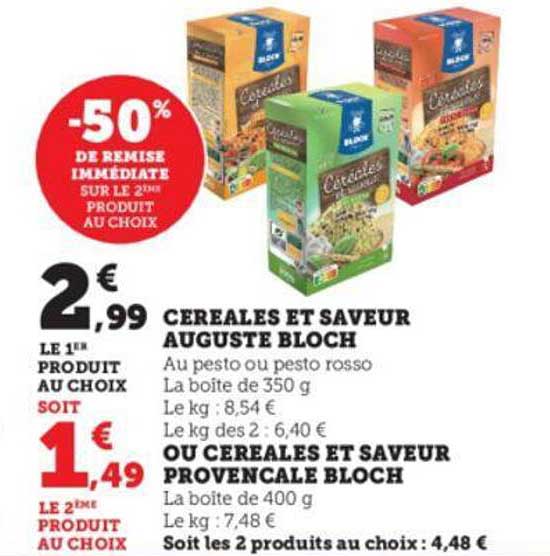 céréales et saveurs auguste bloch ou céréales et saveur provençale bloch