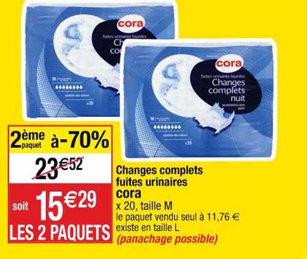 changes complets fuites urinaires cora