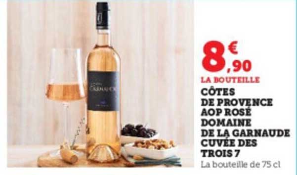 côtes de provence aop rosé domaine de la garnaude cuvée des trois 7