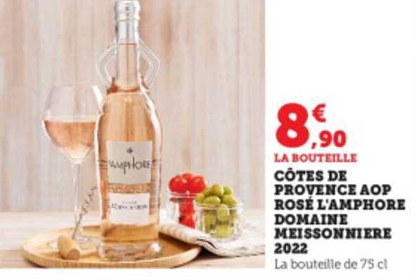 Côtes De Provence Aop Rosé L'amphore Domaine Meissonnière 2022