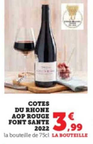côtes du rhône aop rouge font santé 2022