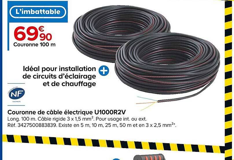couronne de câble électrique u1000r2v