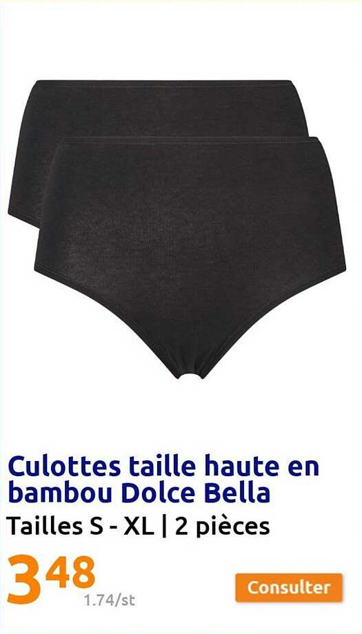 Culottes Taille Haute En Bambou Dolce Bella