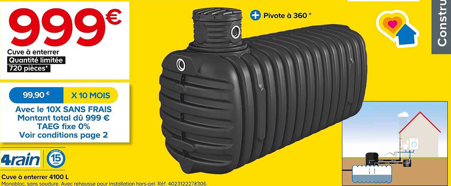 cuve à enterrer 4100l