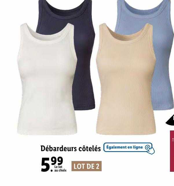 débardeurs côtelés