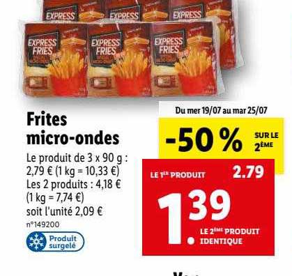frites micro-ondes