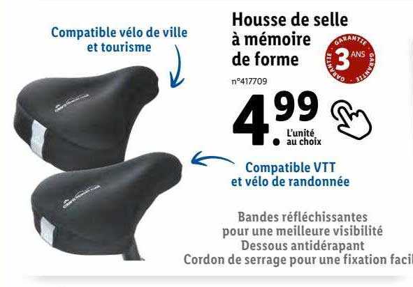 housse de selle à mémoire de forme