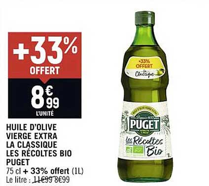 huile d'olive vierge extra la classique les récoltes bio puget
