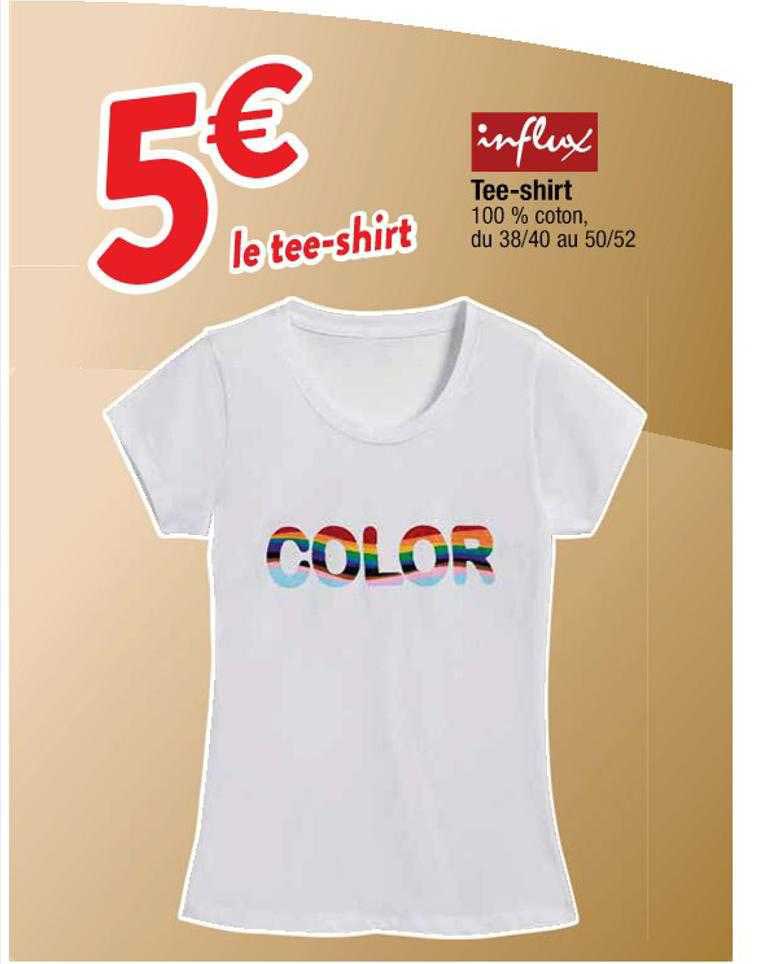 influx tee-shirt 100% coton