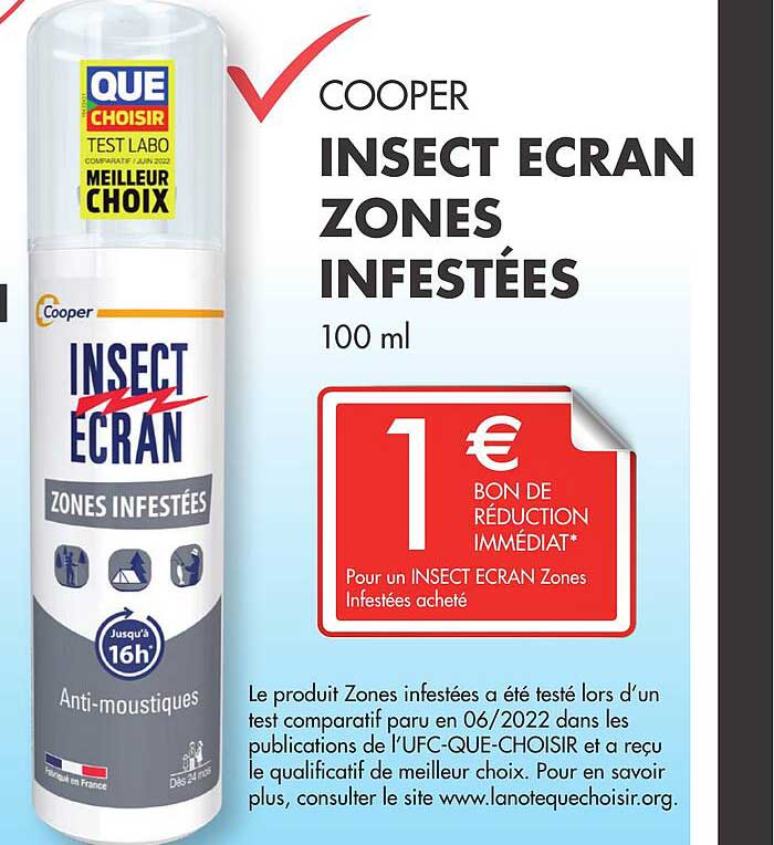 insect écran zones infestées cooper