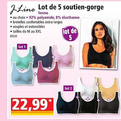 J-line Lot De 5 Soutien-gorge