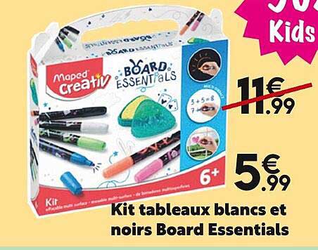 Kit Tableaux Blancs Et Noirs Board Essentials