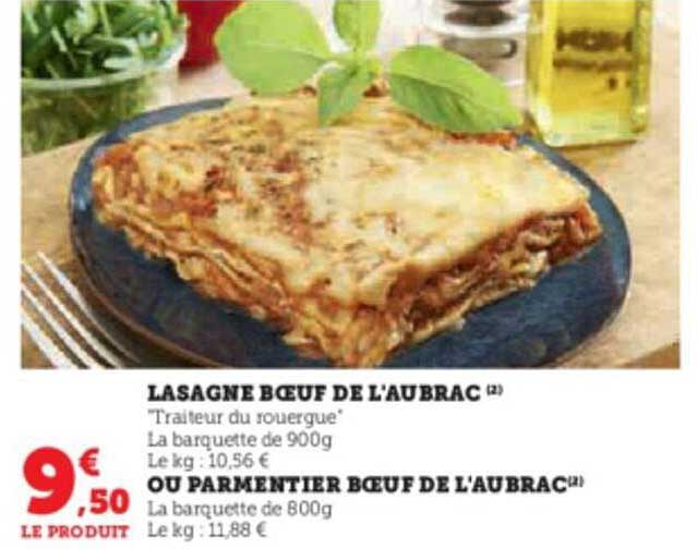 lasagne bœuf de l'aubrac ou parmentier bœuf de l'aubrac