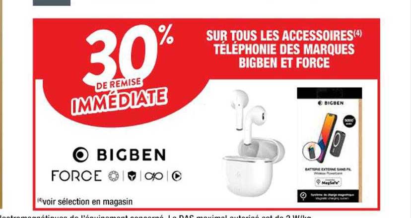 les accessoires téléphonie des marques bigben et force
