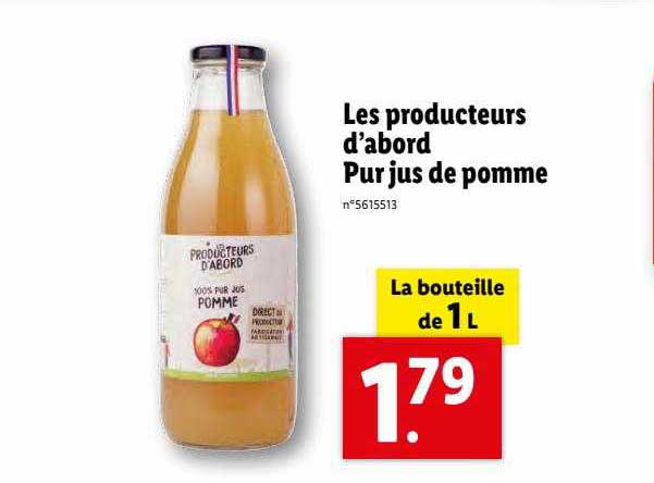les producteurs d'abord pur jus de pomme