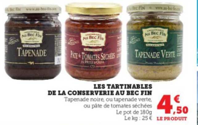 Les Tartinables De La Conserverie Au Bec Fin