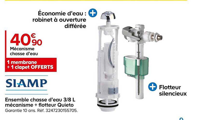 mécanisme chasse d'eau