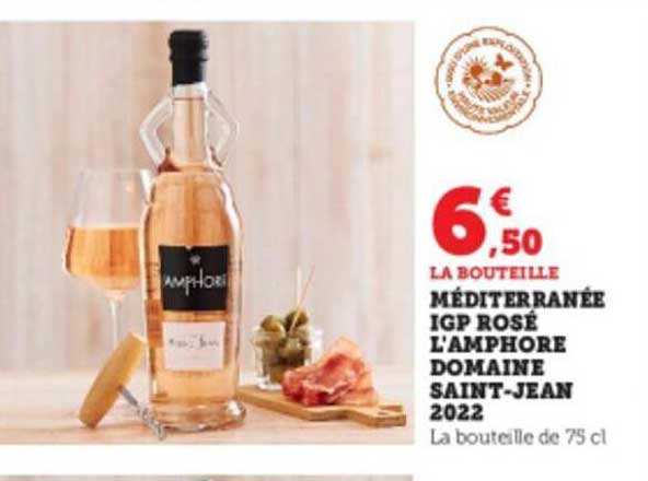 méditerranée igp rosé l'amphore domaine saint-jean 2022