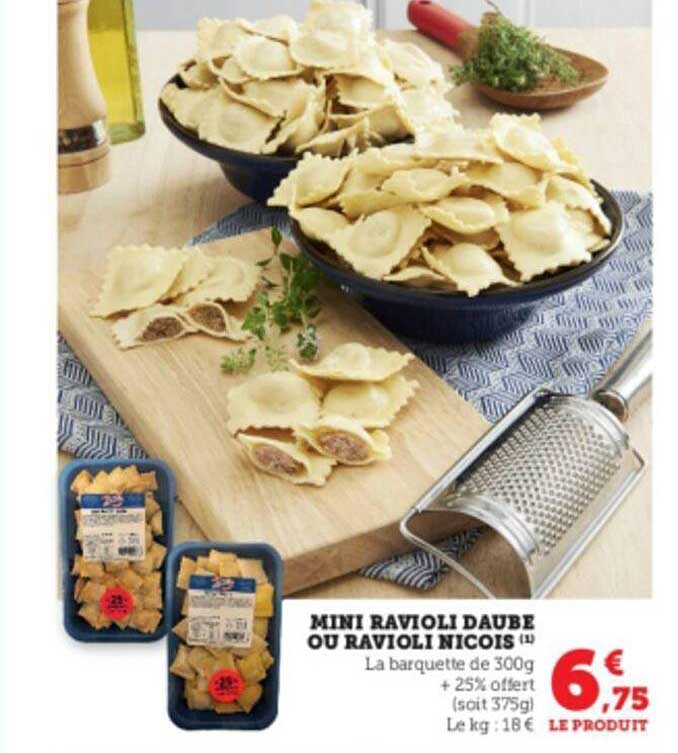 mini ravioli daube ou ravioli nicois