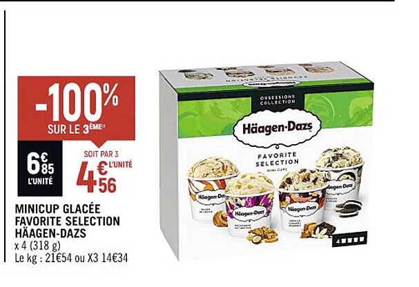 minicup glacée favorite selection häagen-dazs