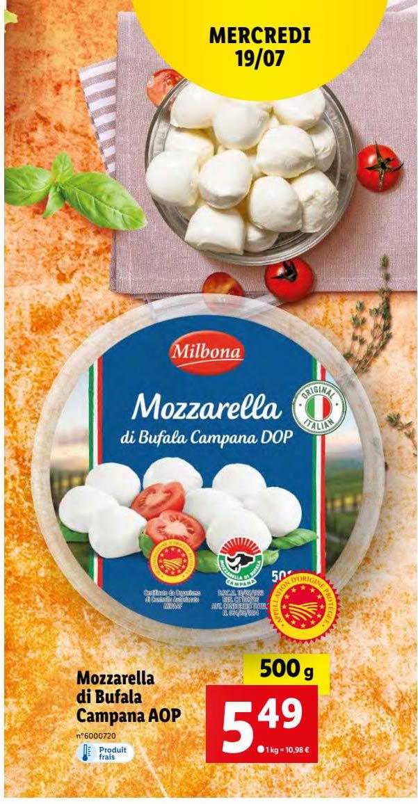 Mozzarella Di Bufala Campana Aop Milbona