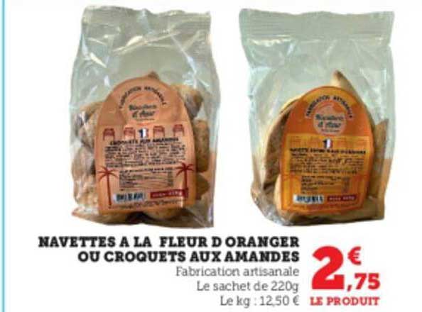 navettes à la fleur d'oranger ou croquets aux amandes