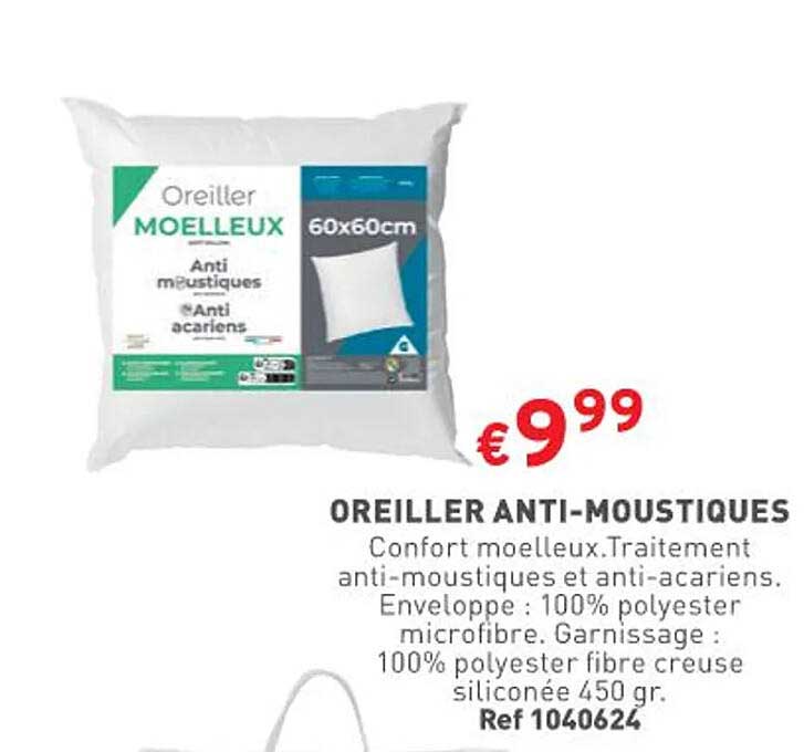 oreiller anti-moustiques