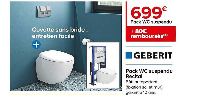 Pack Wc Suspendu Recital Geberit