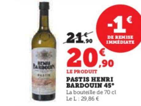 pastis henri bardoun 45°