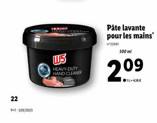 pâte lavante pour les mains w5