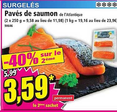 pavés de saumon de l'atlantique