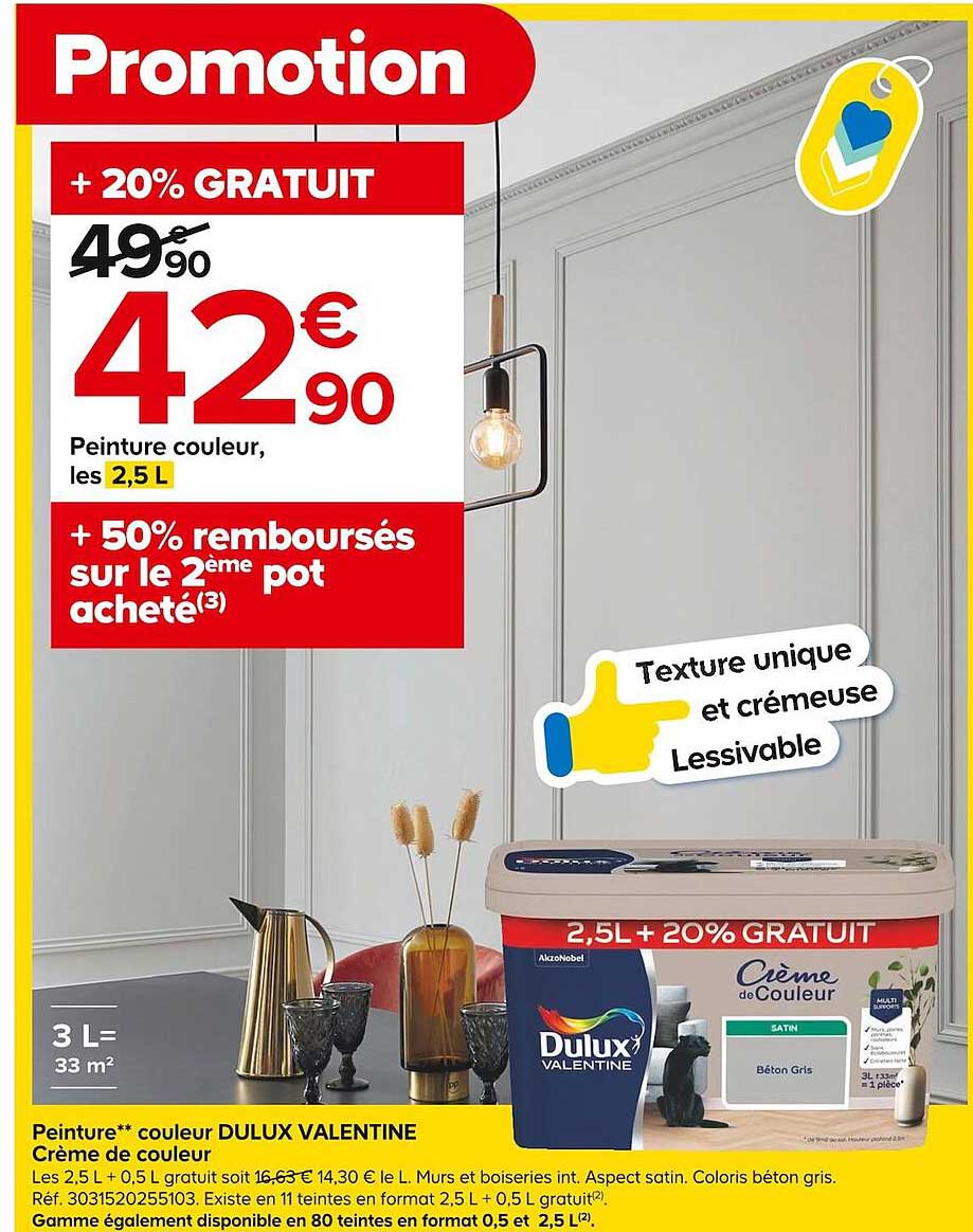 Peinture Couleur Dulux Valentine Crème De Couleur