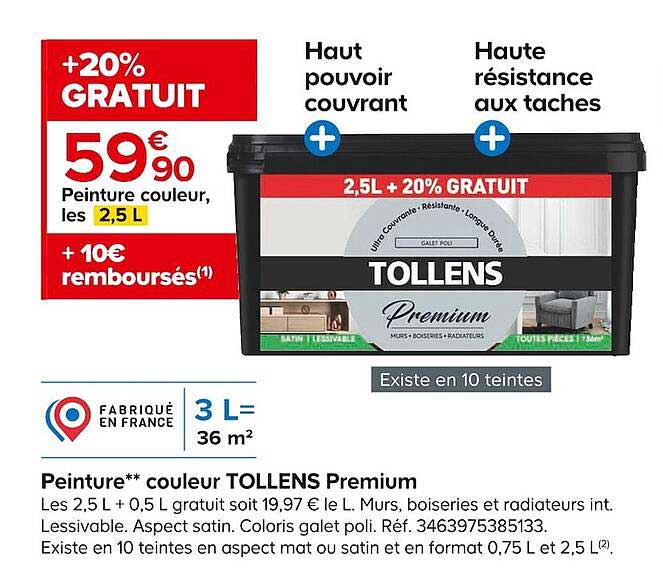 Peinture Couleur Tollens Premium