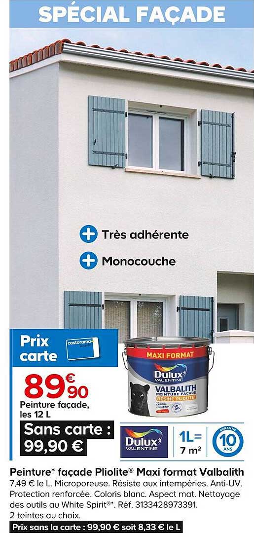 peinture façade pliolite maxi format valbalith dulux valentine