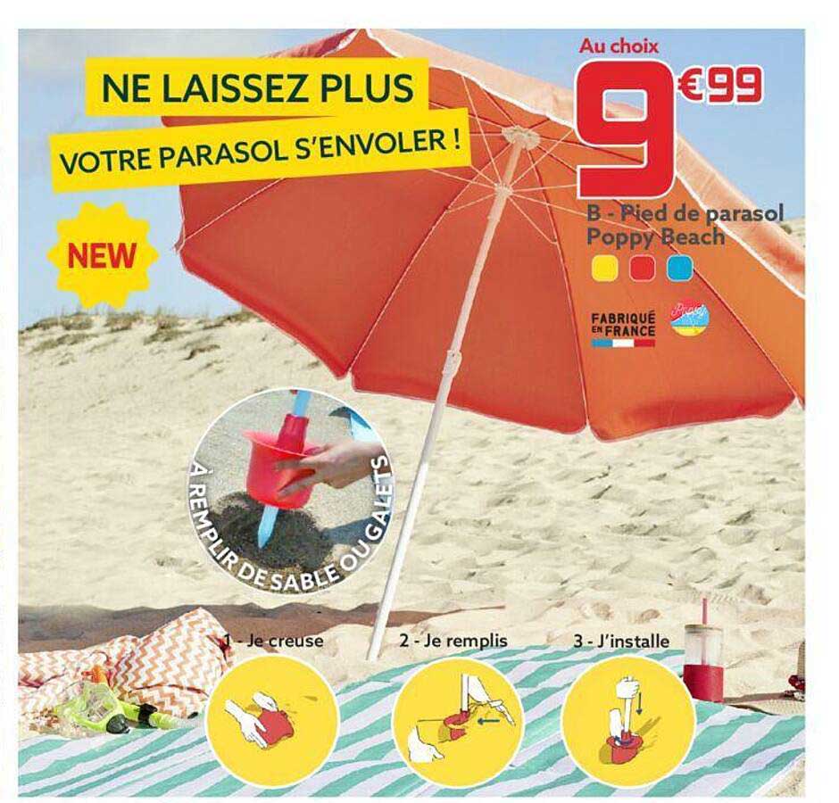 pied de parasol poppy beach