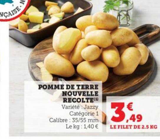 pomme de terre nouvelle récolte
