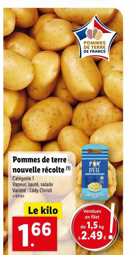 pommes de terre nouvelle récolte