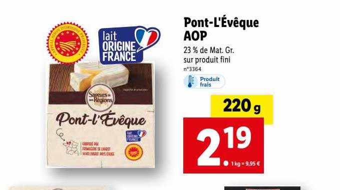 pont-l'évêque aop saveurs de nos régions